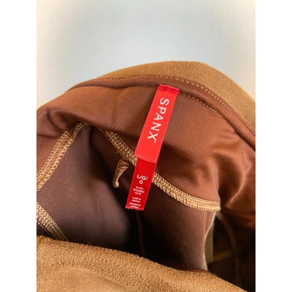 Faux Suede Leggings Rich Caramel - SPANX - Size LARGE - Picture 6 of 6